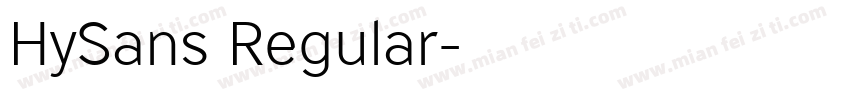 HySans Regular字体转换
